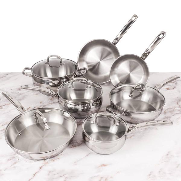 BergHOFF Shape Belly 12pc. Cookware Set w/ Glass Lid