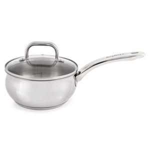 BergHOFF Belly Shape Stainless Steel 6.25in Saucepan w/ Glass Lid
