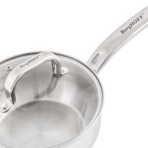 BergHOFF Belly Shape Stainless Steel 6.25in Saucepan w/ Glass Lid alternate view