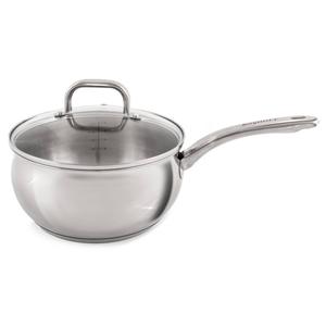 BergHOFF Belly Shape Stainless Steel 8in. Saucepan with Glass Lid