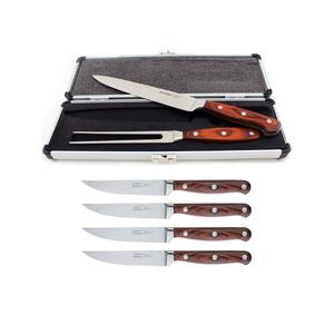 BergHOFF Pakka Stainless Steel 7pc. Steak Knife & Carving Set