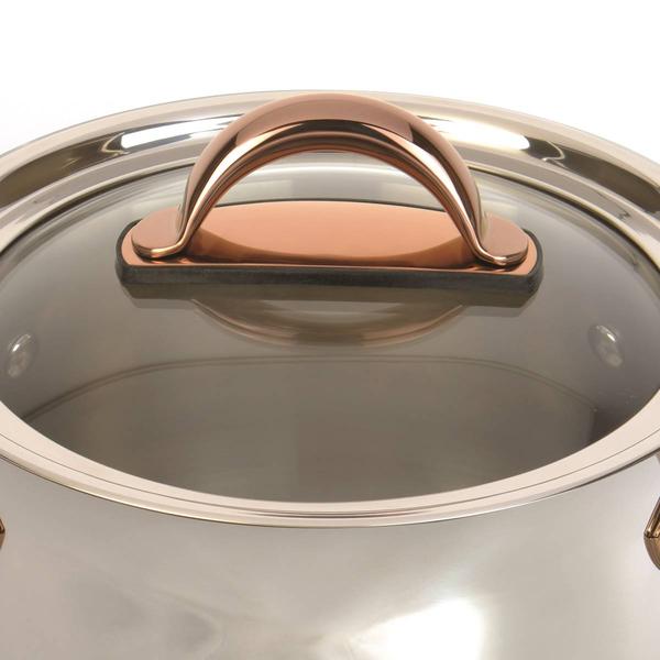 BergHOFF Ouro 18/10 Stainless Steel 9.5in. Stockpot w/ Glass Lid alternate view