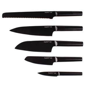 BergHOFF Ron Stainless Steel 6pc. Double-Coated Knife Block Set