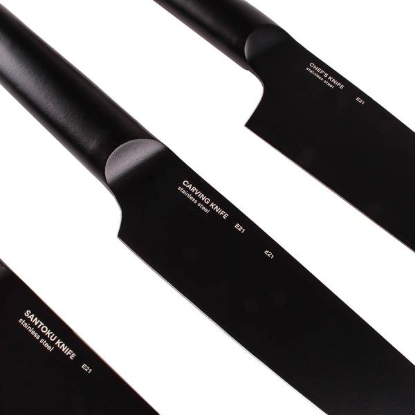 BergHOFF Ron 4pc. Double-Coated Black Kitchen Knife Set alternate view