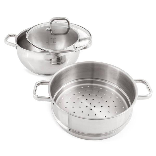 BergHOFF Belly Shape 18/10 Stainless Steel 3pc. Steamer Set