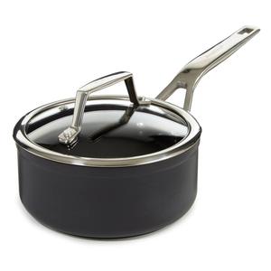 BergHOFF Essentials Hard Anodized 6.25in. Saucepan with Glass Lid