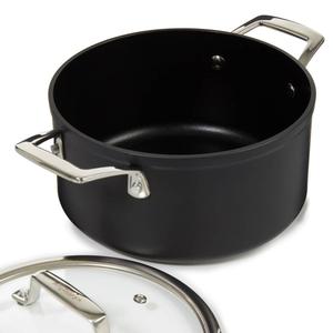 BergHOFF Essentials Hard Anodized 10in. Stockpot with Glass Lid alternate view
