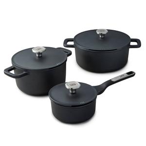 BergHOFF Leo Phantom 6pc. Nonstick Ceramic Cookware Set with Lids