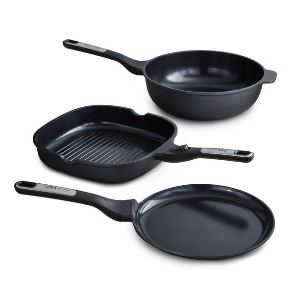 BergHOFF Leo Phantom 3pc. Nonstick Ceramic Specialty Cookware Set