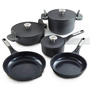BergHOFF Leo Phantom 8pc. Nonstick Ceramic Cookware Set with Lids