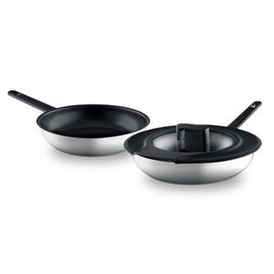 BergHOFF GEM 3pc. 18/10 Stainless Steel Frying Pan with Glass Lid
