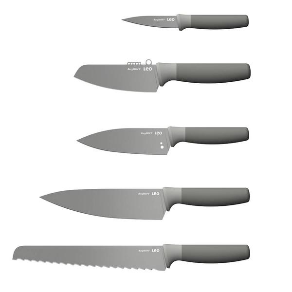 BergHOFF Leo Balance Stainless Steel 6pc. Knife Block Set alternate view
