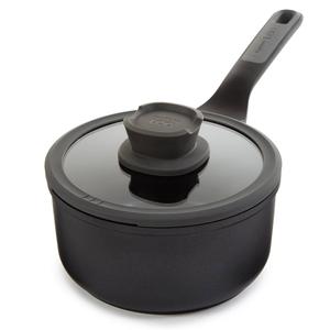 BergHOFF Leo Stone+ Nonstick Ceramic 2.1qt. Saucepan w/ Glass Lid