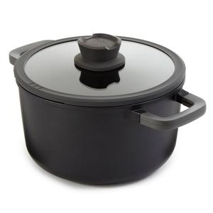 BergHOFF Leo Stone+ Nonstick Ceramic 5.9qt. Stockpot w/ Glass Lid