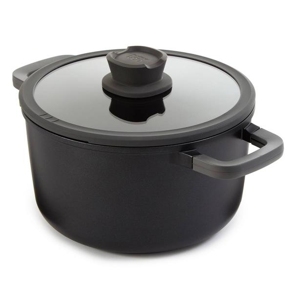 BergHOFF Leo Stone+ Nonstick Ceramic 5.9qt. Stockpot w/ Glass Lid