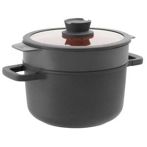 BergHOFF Leo Stone+ Nonstick Ceramic 5.9qt. Stockpot w/ Glass Lid alternate view