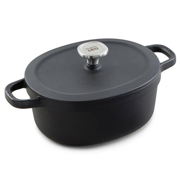 BergHOFF Leo Graphite Enamel Cast Iron 10.75in. Covered Stockpot