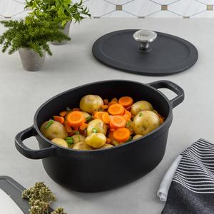 BergHOFF Leo Graphite Enamel Cast Iron 10.75in. Covered Stockpot alternate view