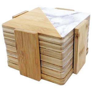 BergHOFF Bamboo Two-Tone 8pc. Coaster Set alternate view
