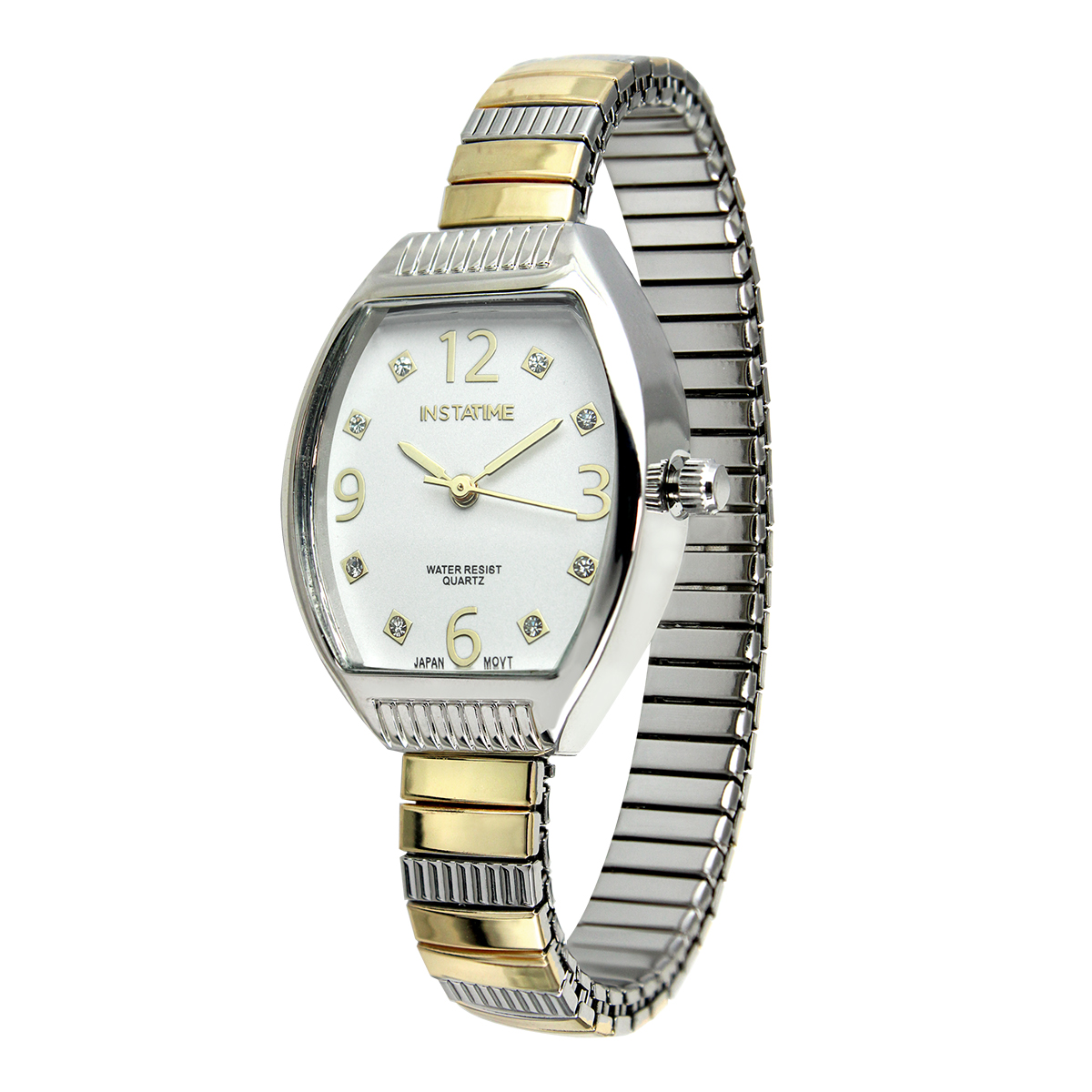 Womens Instatime Two-Tone Tonneau Mini Watch - PT9716TT