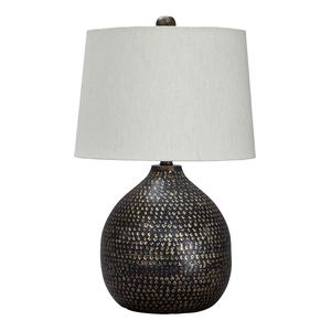 Signature Design by Ashley Black And Gold Metal Table Lamp