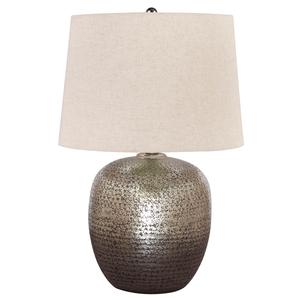 Signature Design by Ashley Antique Silver Aluminum Table Lamp