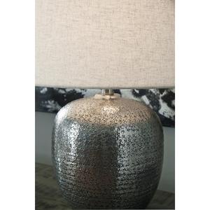 Signature Design by Ashley Antique Silver Aluminum Table Lamp alternate view