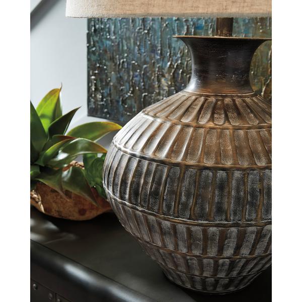 Signature Design by Ashley Antique Bronze Metal Table Lamp alternate view