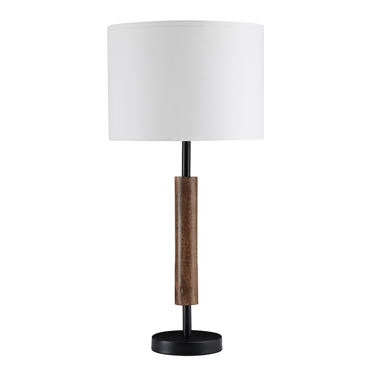 Signature Design By Ashley Black Metal And Wood Table Lamp