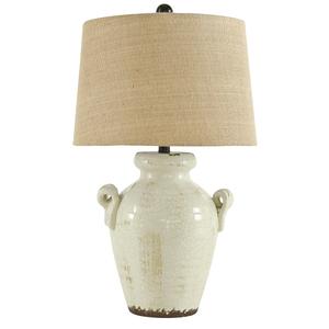 Signature Design by Ashley Crackle Glazed Ceramic Table Lamp