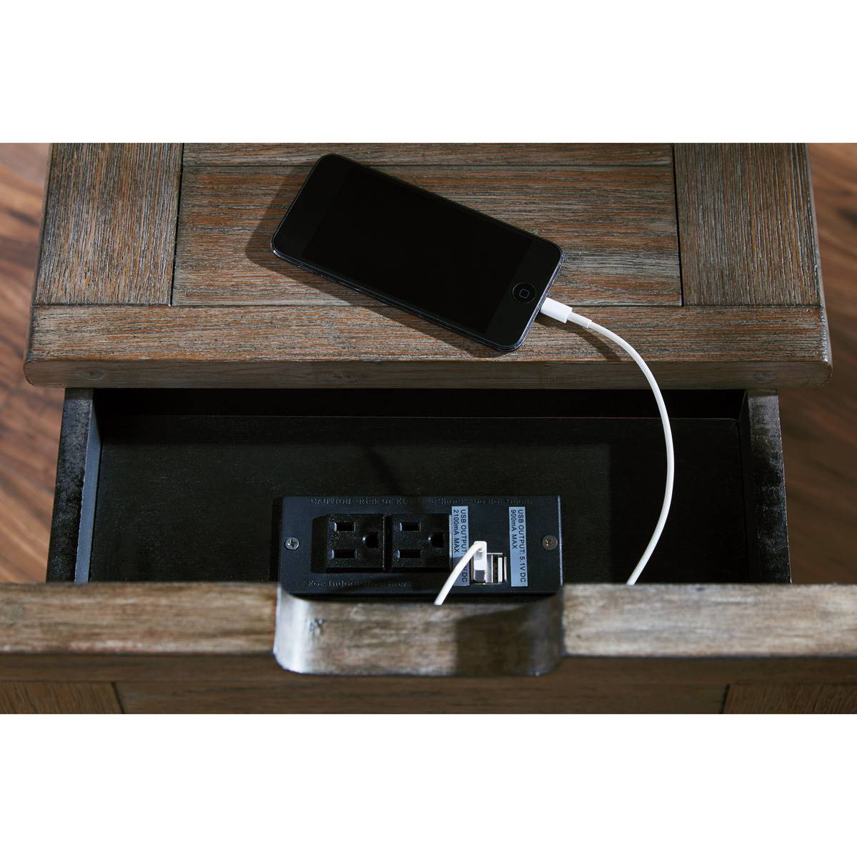 Signature Design By Ashley Tyler Creek Chairside USB End Table