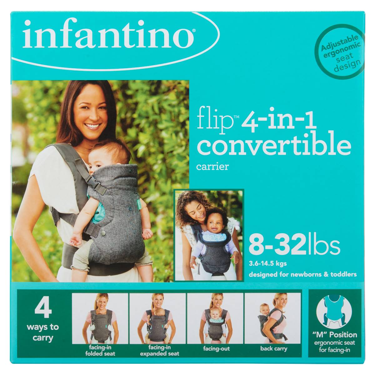 Baby Unisex Infantino Flip 4 In 1 Convertible Carrier(tm)