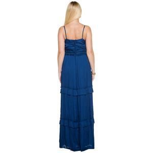 Juniors Crystal Doll Tiered Pleated Maxi Dress alternate view