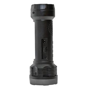 QFX Solar Flashlight w/ FM Radio External Speaker alternate view