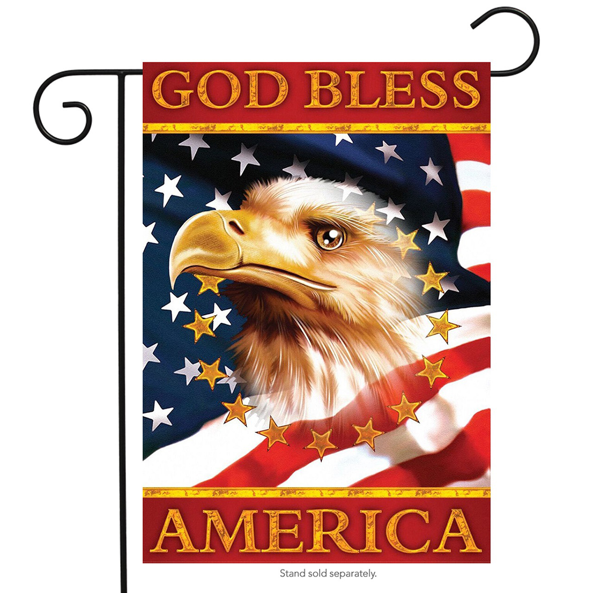 Briarwood Lane God Bless America Eagle Garden Flag