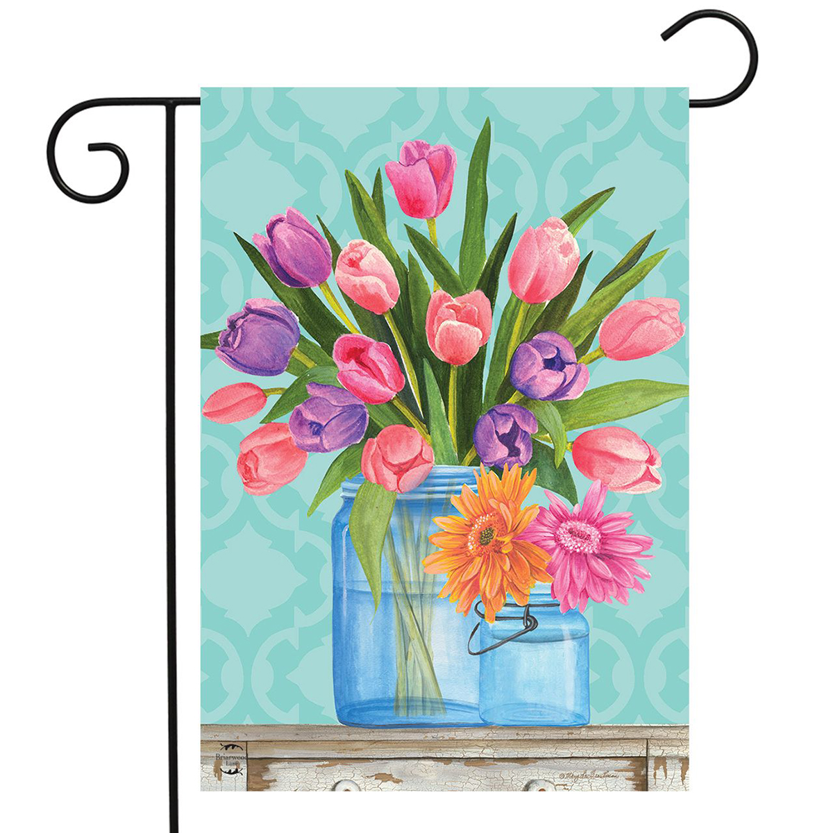 Fresh Cut Flowers Spring Garden Flag