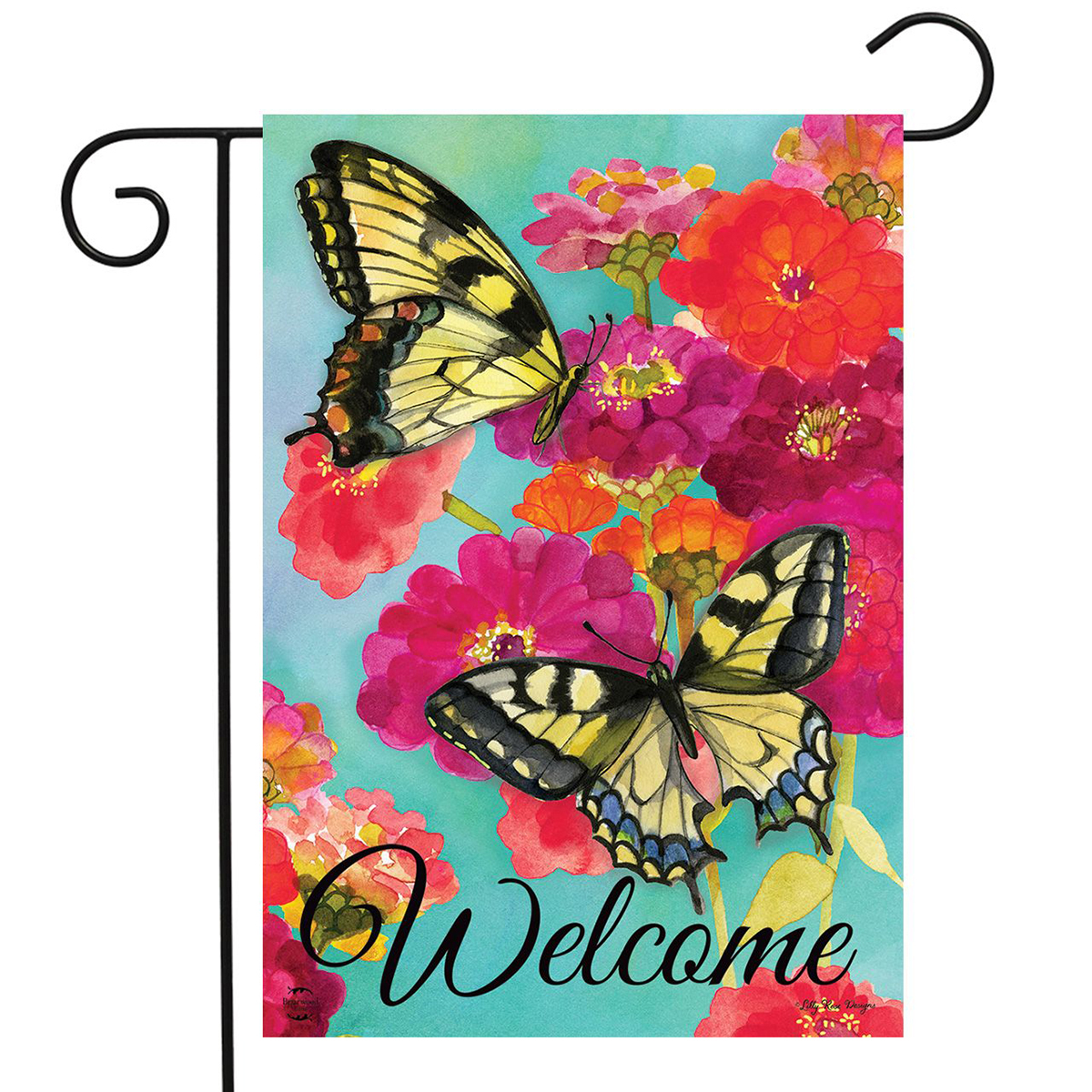 Briarwood Lane Morning Butterfly Garden Flag