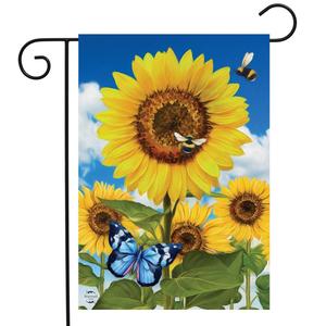 Sunflowers & Bees Garden Flag