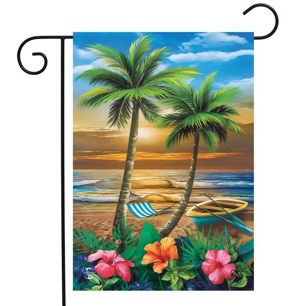 Briarwood Lane Sunset in Paradise Summer Garden Flag