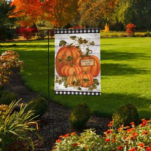 Briarwood Lane Happy Fall Y'all Pumpkin Farmhouse Garden Flag alternate view