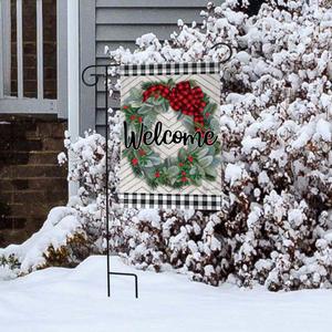 Briarwood Lane Winter Wreath Welcome Garden Flag alternate view