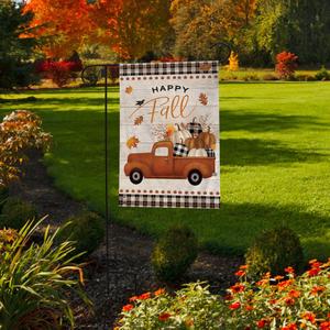 Briarwood Lane Happy Fall Pickup Truck Garden Flag alternate view