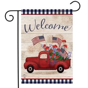 Stars & Stripes Truck Garden Flag