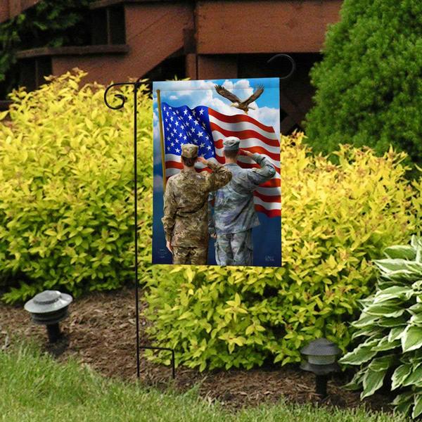 Briarwood Lane America's Heroes Patriotic Garden Flag alternate view