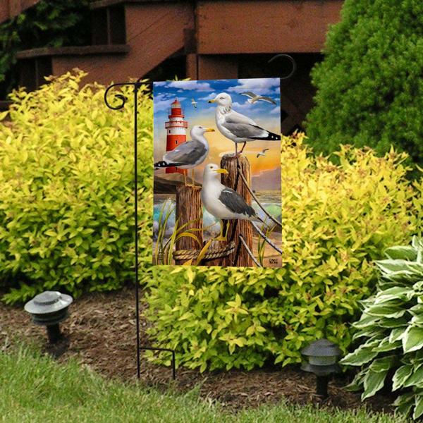 Briarwood Lane Seagulls Summer Garden Flag alternate view