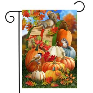 Briarwood Lane Pumpkin Gathering Garden Flag
