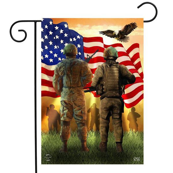 Briarwood Lane American Soldiers Garden Flag