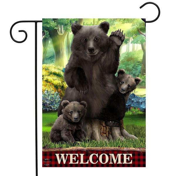 Briarwood Lane Black Bear Welcome Garden Flag