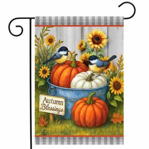 Briarwood Lane Autumn Blessing Bushel Garden Flag