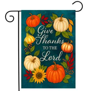 Briarwood Lane Give Thanks to the Lord Garden Flag